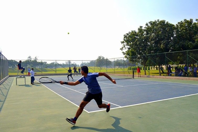GD Goenka University Lawn Tennis Court
